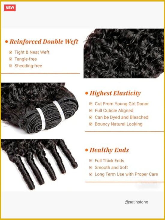 4 Bundles Burmese Curly 3C4A Spiral End Water Wave Human Hair Extensions 12-18 main image 4